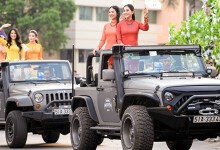 Dàn xe gần trăm tỉ của ông Đặng Lê Nguyên Vũ chở Hoa hậu tại Buôn Mê Thuột