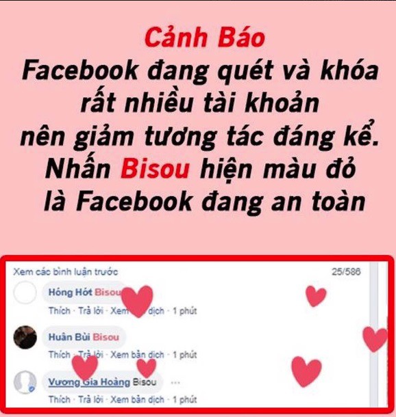 Sự thật đằng sau việc bình luận bisou chứng tỏ tài khoản Facebook an toàn - Ảnh 1.