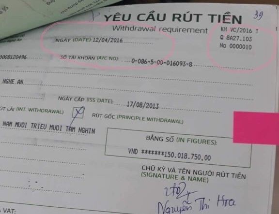 Khách hàng tố bị mất 1,5 tỉ đồng tiền gửi tại ngân hàng - Ảnh 2. Khách hàng tố bị mất 1,5 tỉ đồng tiền gửi tại ngân hàng - Ảnh 2.