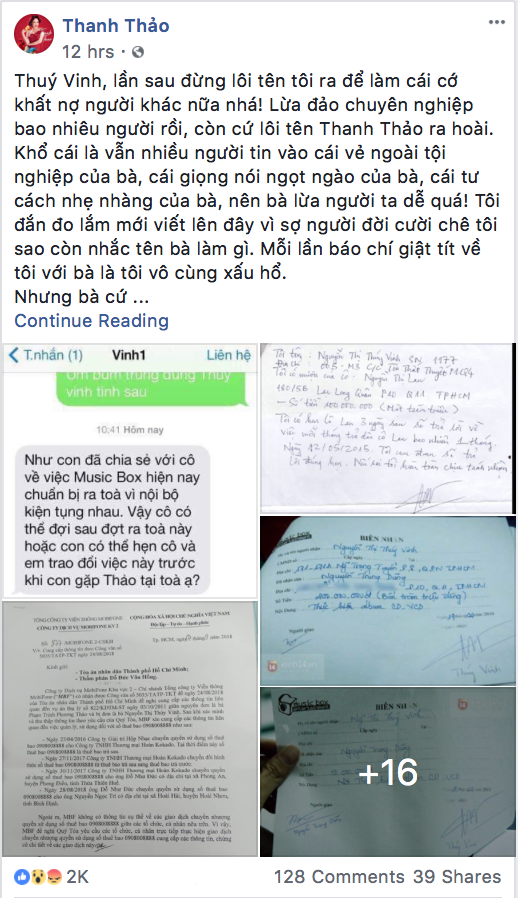 Thanh Thảo cảnh cáo, yêu cầu Thuý Vinh không lấy tên mình đi lừa đảo, khất nợ - Ảnh 3.
