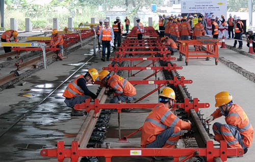 Tuyến Metro Nhổn-ga Hà Nội hoàn thành 98% đoạn trên cao - Ảnh 2. Tuyến Metro Nhổn-ga Hà Nội hoàn thành 98% đoạn trên cao - Ảnh 2.