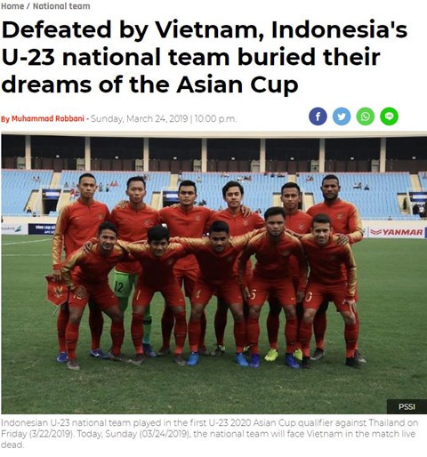 Báo chí châu Á: U23 Việt Nam chôn vùi giấc mơ của Indonesia - Ảnh 1. Báo chí châu Á: U23 Việt Nam chôn vùi giấc mơ của Indonesia - Ảnh 1.