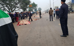 Tai nạn kinh hoàng ô tô khách đâm vào đoàn người đưa tang khiến 10 người thương vong