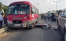Tai nạn 3 ô tô và xe máy trên đường dẫn cao tốc, hai cha con thương vong