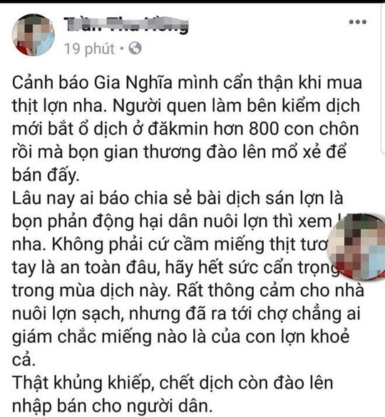 Phạt 10 triệu đồng người đăng bài viết đào xác 800 con heo bệnh lên xẻ thịt bán - Ảnh 1. Phạt 10 triệu đồng người đăng bài viết đào xác 800 con heo bệnh lên xẻ thịt bán - Ảnh 1.