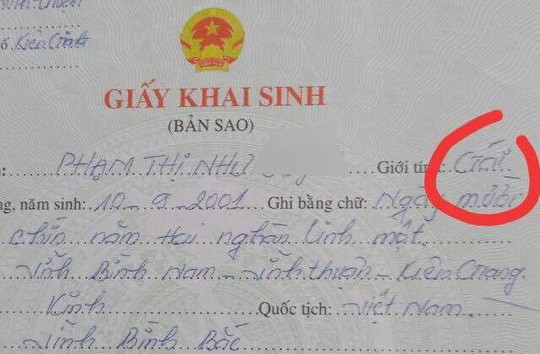 Vụ học sinh không được dự tuyển sinh vì giấy khai sinh giới tính lạ: Xin sửa giấy khai sinh có khó không? - Ảnh 1. Vụ học sinh không được dự tuyển sinh vì giấy khai sinh giới tính lạ: Xin sửa giấy khai sinh có khó không? - Ảnh 1.