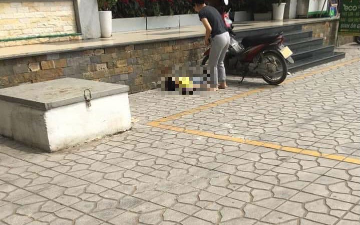 Bé trai rơi từ tầng 7 tòa chung cư xuống đất.