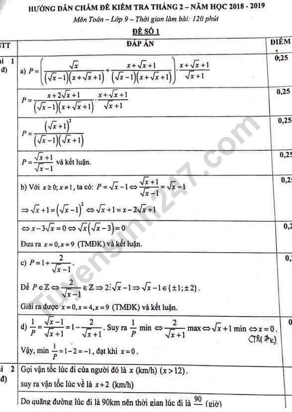 Đề thi thử vào lớp 10 môn Toán năm 2019 Trường liên cấp Tiểu học THCS Ngôi sao Hà Nội lần 2 - Ảnh 2.