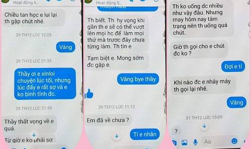 Tạm đình chỉ thầy giáo bị tố nhắn tin gạ tình nữ sinh THPT chuyên Thái Bình - Ảnh 1. Tạm đình chỉ thầy giáo bị tố nhắn tin gạ tình nữ sinh THPT chuyên Thái Bình - Ảnh 1.