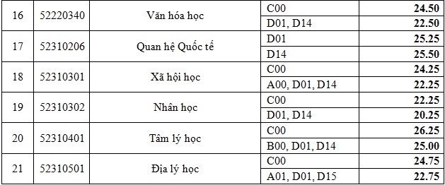 Điểm chuẩn ĐH Khoa học Xã hội và Nhân văn TP HCM những năm gần nhất và chỉ tiêu 2019 - Ảnh 4.