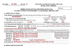 Hướng dẫn ghi hồ sơ đăng kí dự thi THPT quốc gia 2019