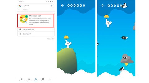 Phát hiện trò chơi ẩn trong ứng dụng Google khi không có internet - Ảnh 1. Phát hiện trò chơi ẩn trong ứng dụng Google khi không có internet - Ảnh 1.
