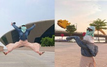 Du lịch Đà Nẵng ngày nắng nóng, thử check-in kiểu 'ninja không xe tay ga' siêu ngầu của cô gái này