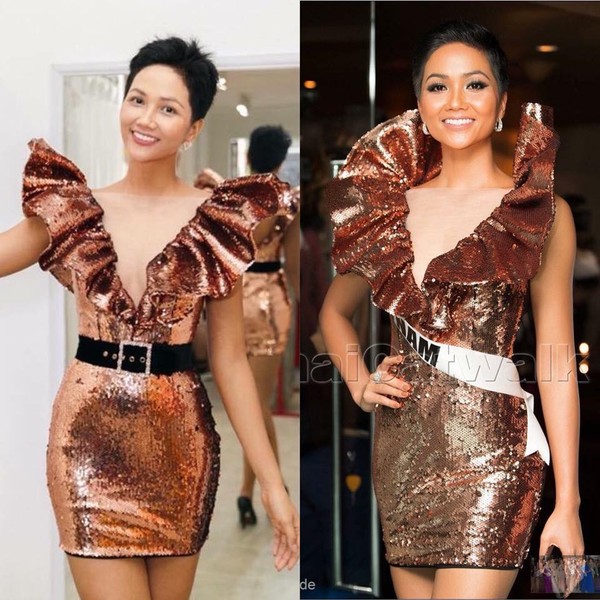 Hoa hậu HHen Niê diện lại chiếc váy gây tranh cãi tại Miss Universe 2018 - Ảnh 2. Hoa hậu HHen Niê diện lại chiếc váy gây tranh cãi tại Miss Universe 2018 - Ảnh 2.