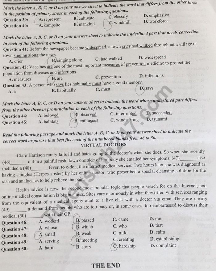 Đề thi thử THPT quốc gia 2019 môn Tiếng Anh THPT chuyên ĐH Sư phạm Hà Nội - Ảnh 6. Đề thi thử THPT quốc gia 2019 môn Tiếng Anh THPT chuyên ĐH Sư phạm Hà Nội - Ảnh 6.