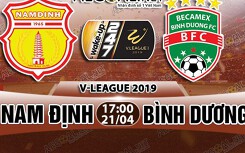 Kênh xem trực tiếp bóng đá Nam Định vs Bình Dương (17h00, 21/4) vòng 6 V-League