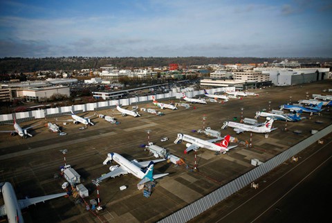 Hình ảnh Boeing 737 Max chất đống trong các kho bãi - Ảnh 1.