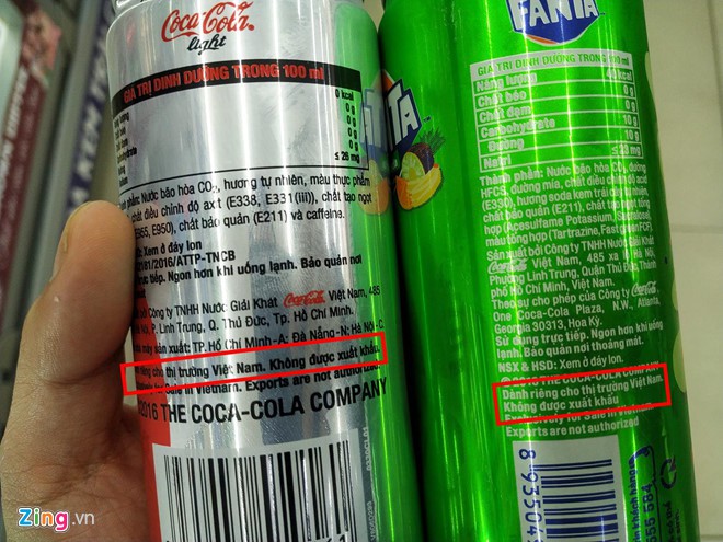 Sản phẩm Coca-Cola ở Việt Nam không được xuất khẩu? - Ảnh 1. Sản phẩm Coca-Cola ở Việt Nam không được xuất khẩu? - Ảnh 1.