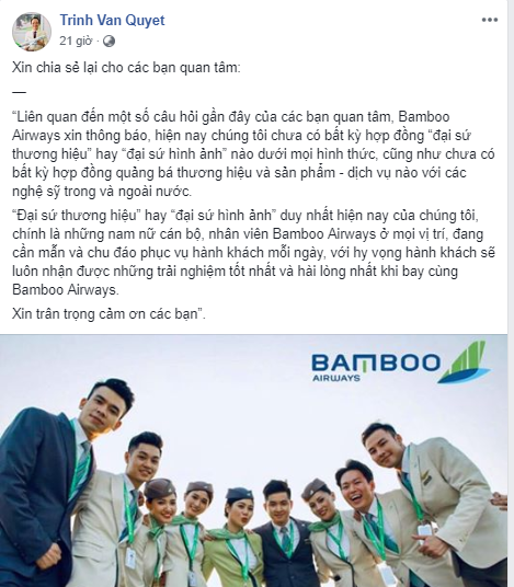 Trước tin đồn Đàm Vĩnh Hưng là đại sứ thương hiệu, Bamboo Airways nói gì? - Ảnh 1. Trước tin đồn Đàm Vĩnh Hưng là đại sứ thương hiệu, Bamboo Airways nói gì? - Ảnh 1.