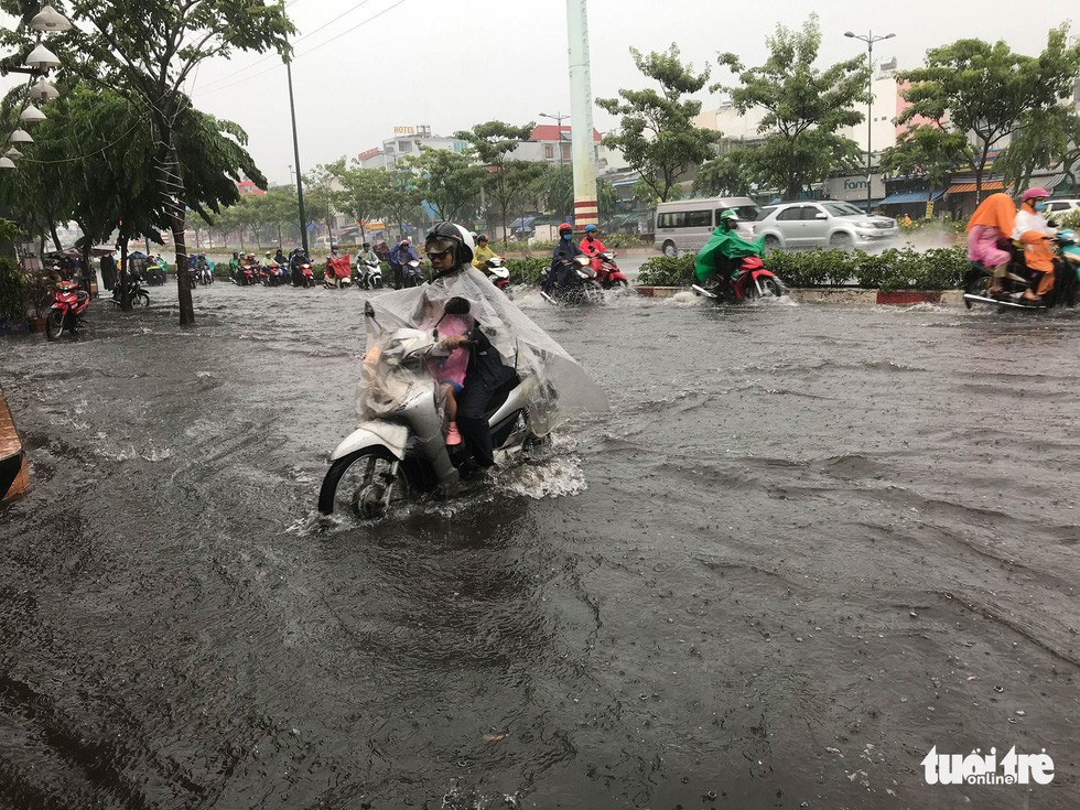 Mưa lớn tại nhiều quận huyện, giải nhiệt cho TP HCM ngày nghỉ lễ - Ảnh 8. Mưa lớn tại nhiều quận huyện, giải nhiệt cho TP HCM ngày nghỉ lễ - Ảnh 8.