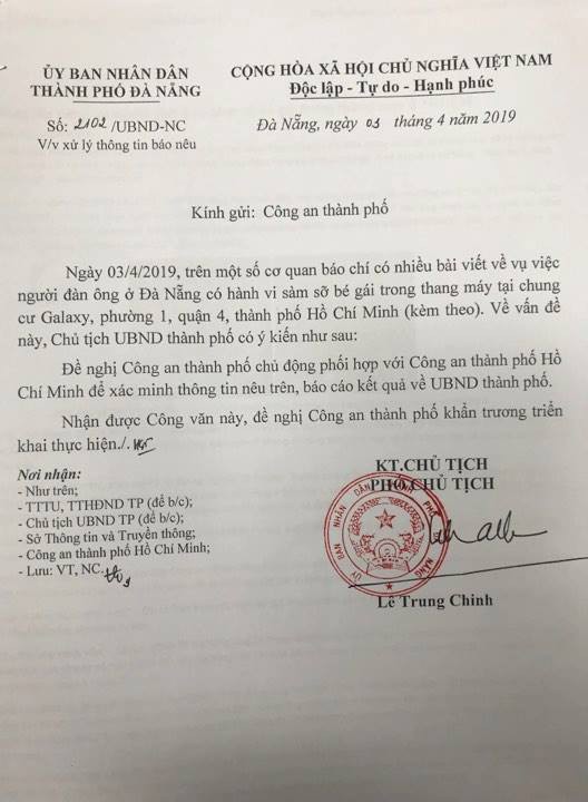 Chủ tịch Đà Nẵng lên tiếng vụ cựu Phó viện trưởng VKS sàm sỡ bé gái trong thang máy ở Sài Gòn - Ảnh 1. Chủ tịch Đà Nẵng lên tiếng vụ cựu Phó viện trưởng VKS sàm sỡ bé gái trong thang máy ở Sài Gòn - Ảnh 1.