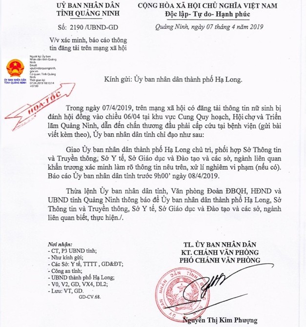 Quảng Ninh: Chỉ đạo xác minh làm rõ vụ nữ sinh nhập viên do bị đánh hội đồng - Ảnh 3.