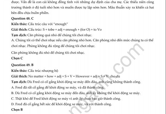 Đề thi thử THPT quốc gia 2019 môn Tiếng Anh THPT Chuyên Bắc Ninh lần 3 và lời giải chi tiết - Ảnh 33. Đề thi thử THPT quốc gia 2019 môn Tiếng Anh THPT Chuyên Bắc Ninh lần 3 và lời giải chi tiết - Ảnh 33.
