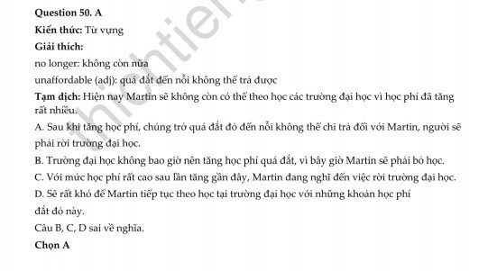 Đề thi thử THPT quốc gia 2019 môn Tiếng Anh THPT Chuyên Bắc Ninh lần 3 và lời giải chi tiết - Ảnh 34. Đề thi thử THPT quốc gia 2019 môn Tiếng Anh THPT Chuyên Bắc Ninh lần 3 và lời giải chi tiết - Ảnh 34.