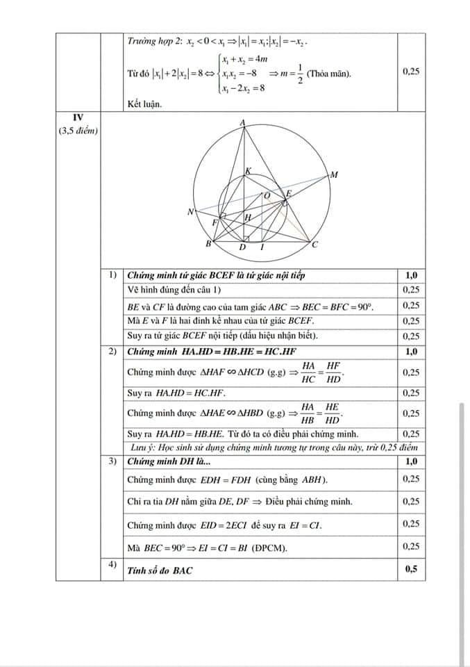 Đề thi học kì 2 lớp 9 môn Toán Phòng GD&ĐT Hoàn Kiếm năm 2019 kèm đáp án chi tiết - Ảnh 4.