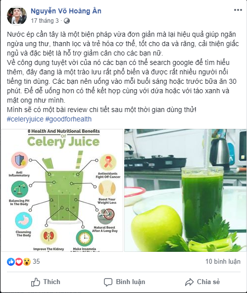 Giải mã nguyên nhân khiến nước ép cần tây đang trở thành trào lưu được nhiều người yêu thích - Ảnh 4. Giải mã nguyên nhân khiến nước ép cần tây đang trở thành trào lưu được nhiều người yêu thích - Ảnh 4.