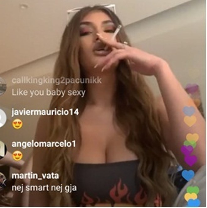 Hoa hậu gây sốc khi live-stream khoe cảnh hút thuốc phản cảm - Ảnh 3. Hoa hậu gây sốc khi live-stream khoe cảnh hút thuốc phản cảm - Ảnh 3.