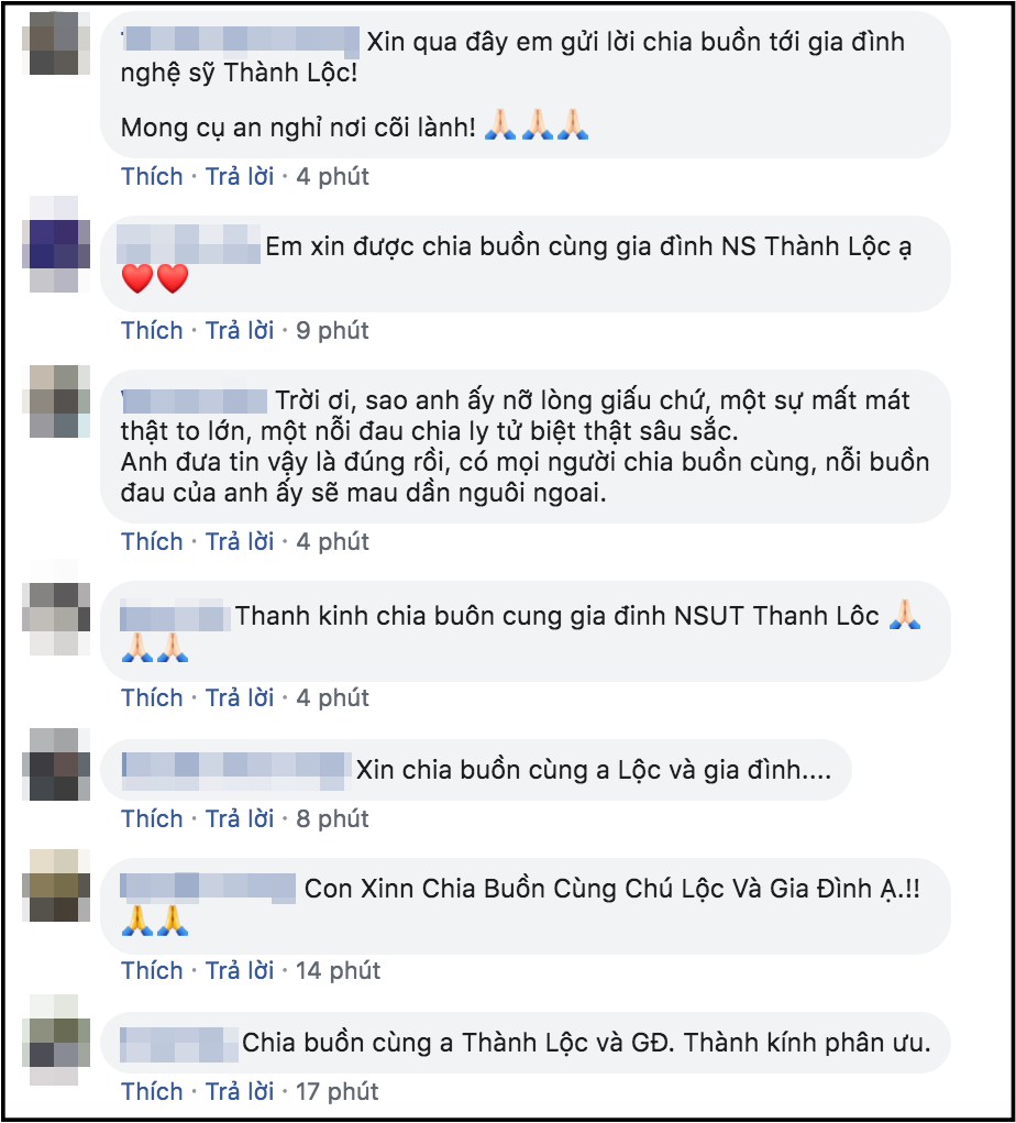 Mẹ ruột của NSƯT Thành Lộc qua đời, nhiều khán giả và đồng nghiệp gửi lời chia buồn - Ảnh 2. Mẹ ruột của NSƯT Thành Lộc qua đời, nhiều khán giả và đồng nghiệp gửi lời chia buồn - Ảnh 2.