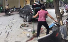 Hà Nội lại có 'xe điên' gây tai nạn liên hoàn, 2 mẹ con nhập viện