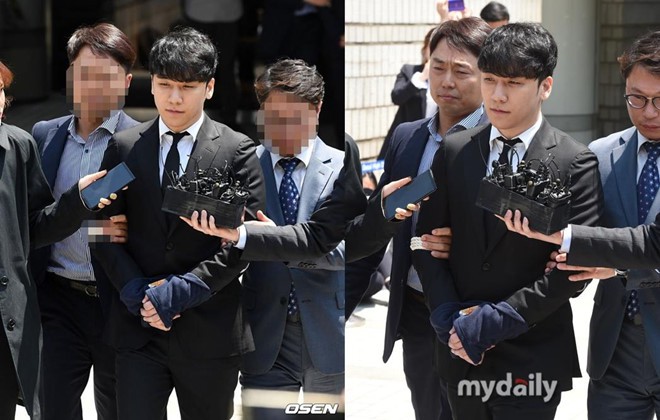 Seungri bị trói và còng tay khi rời tòa án, có thể ở tù 2 - 3 năm - Ảnh 1. Seungri bị trói và còng tay khi rời tòa án, có thể ở tù 2 - 3 năm - Ảnh 1.