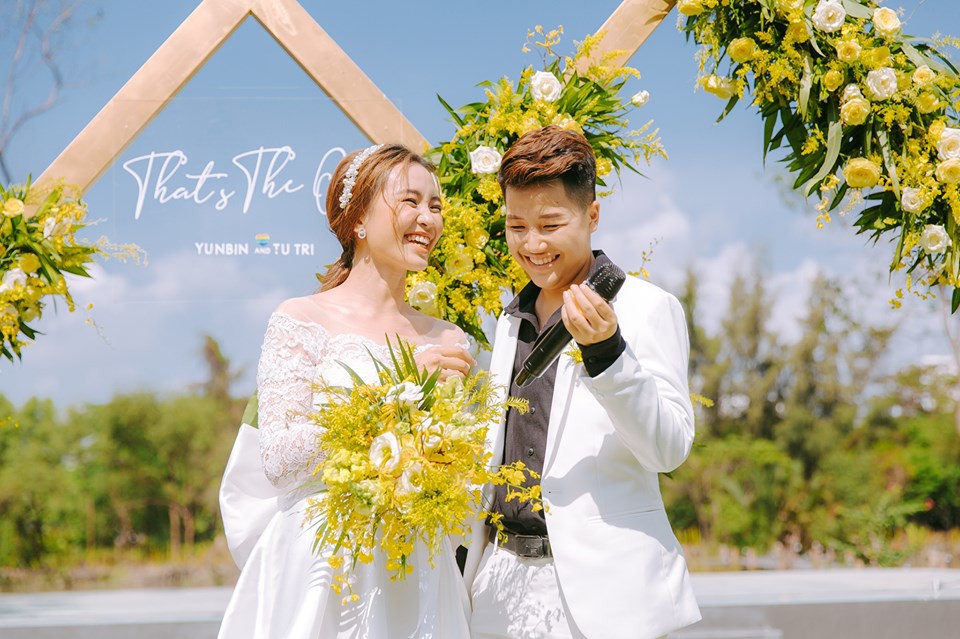 Lễ nguyện thề hạnh phúc của cặp đồng tính nữ Yun Bin và Tú Tri - Ảnh 5.