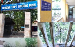 Vữa trần rơi, lan can được rào tạm bằng dây thép gai, ngôi trường cấp 3 giữa Hà Nội có nguy cơ đổ sập