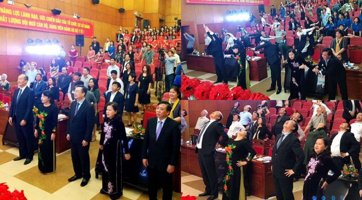Bộ trưởng Bộ Y tế Nguyễn Thị Kim Tiến yêu cầu cán bộ, nhân viên ngành y tập thể dục giữa giờ - Ảnh 2. Bộ trưởng Bộ Y tế Nguyễn Thị Kim Tiến yêu cầu cán bộ, nhân viên ngành y tập thể dục giữa giờ - Ảnh 2.