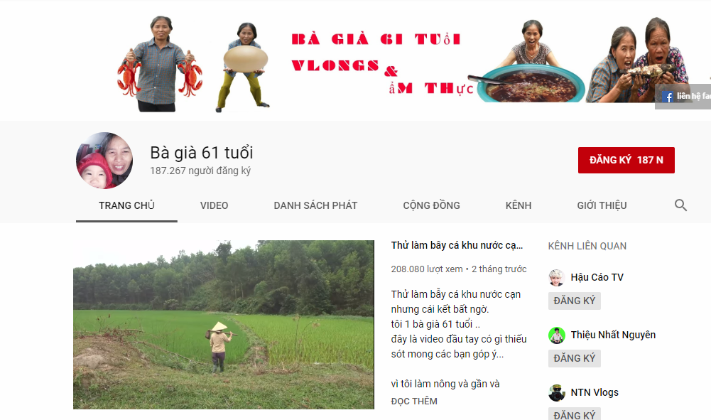 Cụ bà người Việt làm YouTuber, gây bão mạng với kỉ lục hàng triệu lượt xem mỗi ngày - Ảnh 4. Cụ bà người Việt làm YouTuber, gây bão mạng với kỉ lục hàng triệu lượt xem mỗi ngày - Ảnh 4.