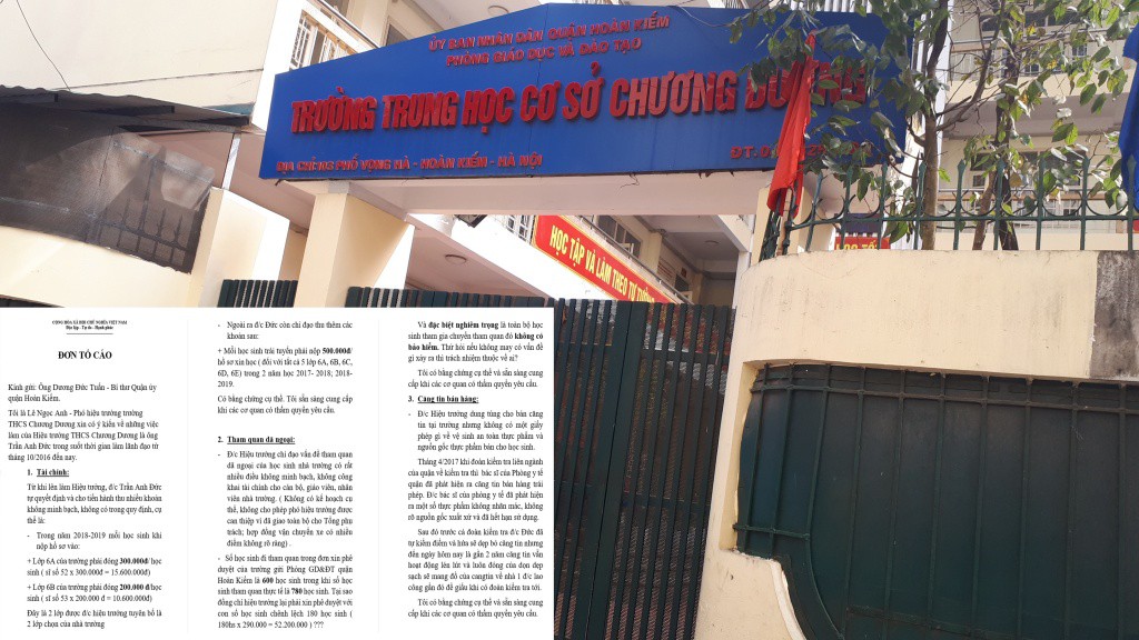 Sau khi bị tố lạm thu, hiệu trưởng trường THCS Chương Dương trả lại tiền thu sai cho phụ huynh - Ảnh 1. Sau khi bị tố lạm thu, hiệu trưởng trường THCS Chương Dương trả lại tiền thu sai cho phụ huynh - Ảnh 1.