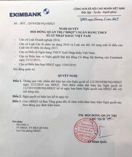 Ghế Chủ tịch Eximbank xoay như chong chóng sát ngày đại hội cổ đông lần 2 - Ảnh 1.