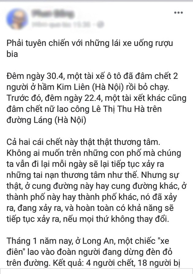 Thông điệp ý nghĩa được dân mạng lan truyền sau vụ tai nạn thương tâm ở hầm Kim Liên - Ảnh 1.