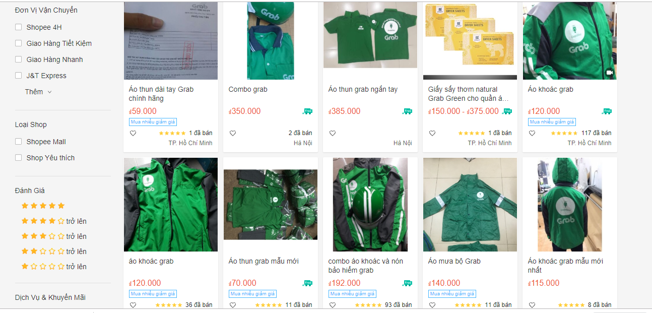 Đại diện Grab nói gì khi áo Grabbike được bày bán công khai - Ảnh 4. Đại diện Grab nói gì khi áo Grabbike được bày bán công khai - Ảnh 4.