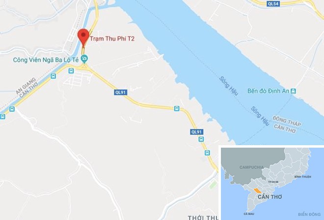 Tài xế ‘khoá 3 làn thu phí Trạm T2, quốc lộ 91 ùn tắc - Ảnh 3. Tài xế ‘khoá 3 làn thu phí Trạm T2, quốc lộ 91 ùn tắc - Ảnh 3.