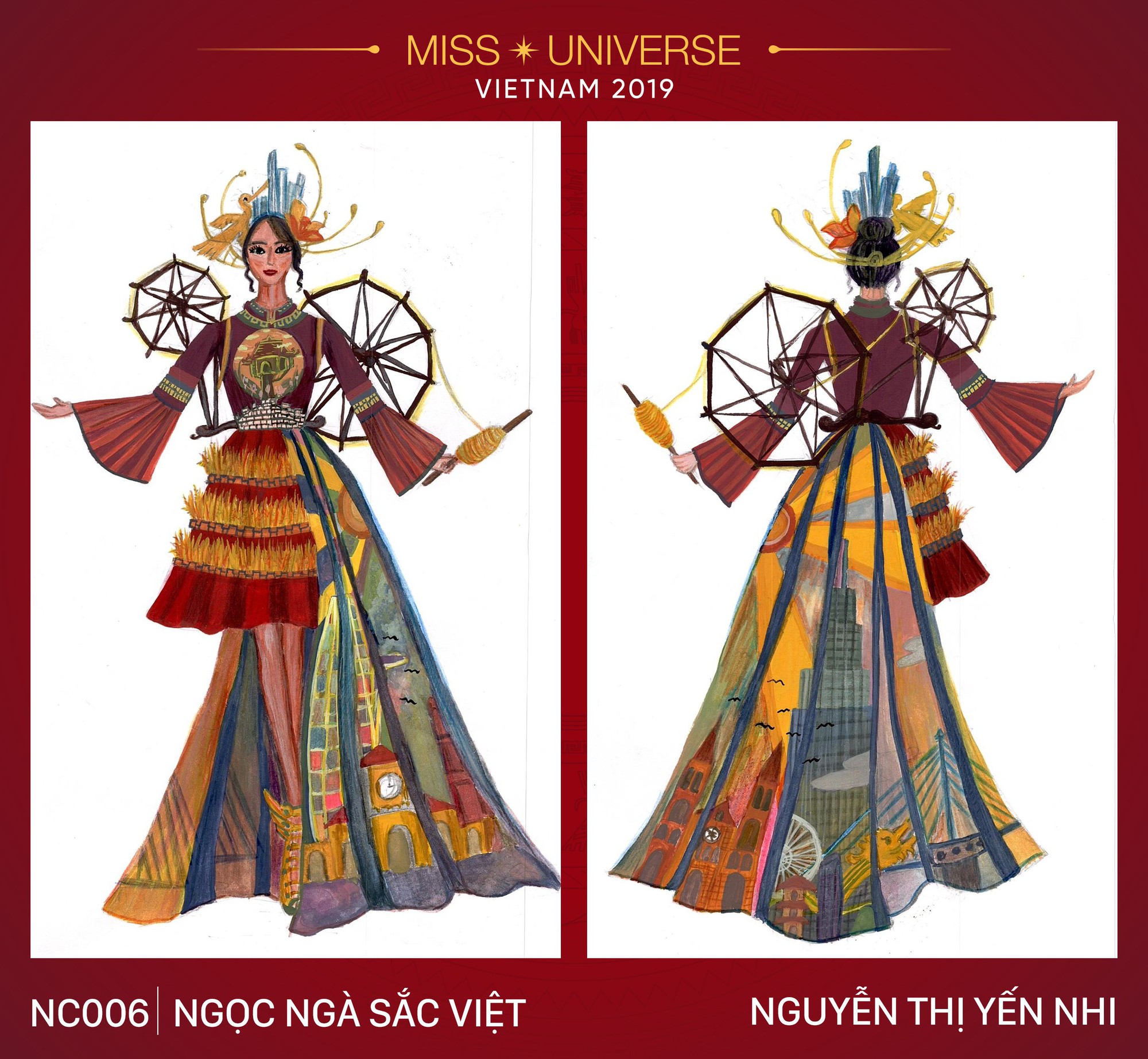 Xích lô, cà phê sữa đá, toà nhà 81 tầng trở thành cảm hứng cho trang phục dân tộc của Hoàng Thùy tại Miss Universe 2019 - Ảnh 6. Xích lô, cà phê sữa đá, toà nhà 81 tầng trở thành cảm hứng cho trang phục dân tộc của Hoàng Thùy tại Miss Universe 2019 - Ảnh 6.