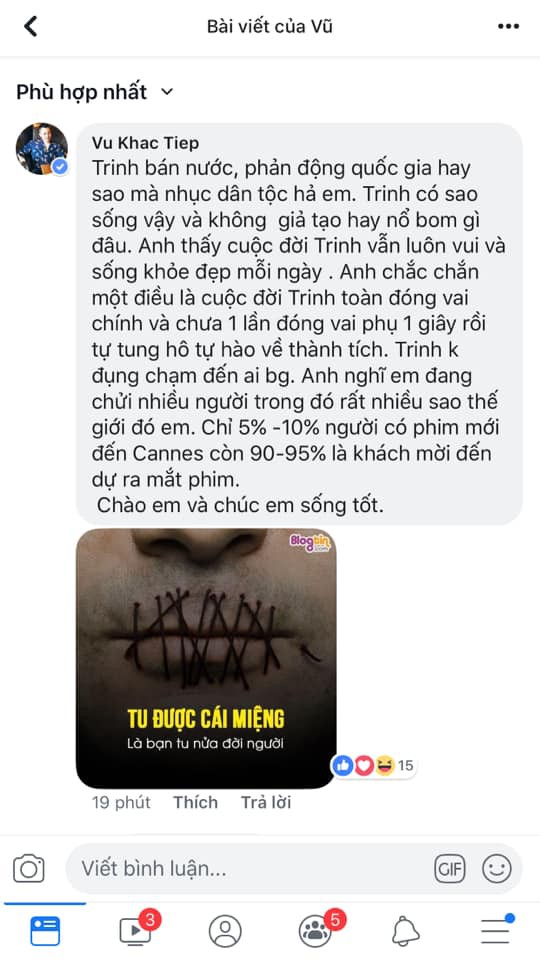 Khắc Tiệp khẩu chiến Vũ Thu Phương chỉ vì chiếc váy của Ngọc Trinh, hàng ngàn comment mắng nhiếc ông bầu mù quáng - Ảnh 5.