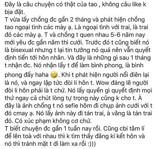 Kết hôn với người song tính, sau 2 tháng, người vợ nhận cái kết không thể đau hơn - Ảnh 2.