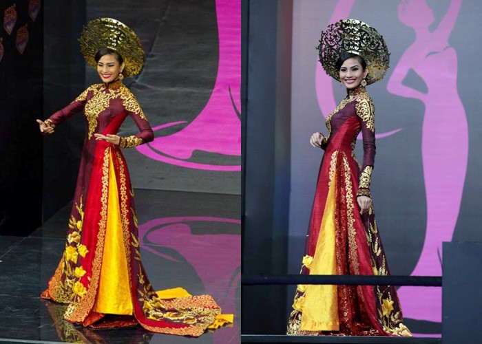 Trang phục dân tộc của Việt Nam thay đổi ra sao sau 11 lần dự thi Hoa hậu Hoàn vũ? - Ảnh 7. Trang phục dân tộc của Việt Nam thay đổi ra sao sau 11 lần dự thi Hoa hậu Hoàn vũ? - Ảnh 7.