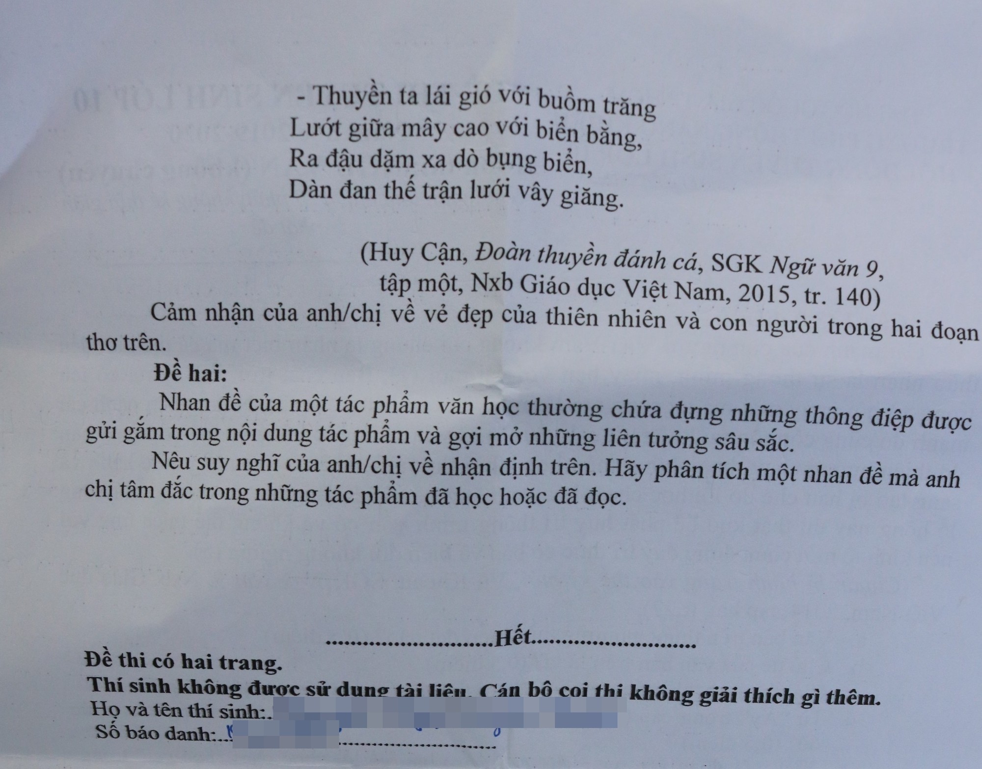 Gợi ý đáp án chi tiết đề thi vào lớp 10 môn Ngữ văn Trường Phổ thông Năng khiếu - Ảnh 2. Gợi ý đáp án chi tiết đề thi vào lớp 10 môn Ngữ văn Trường Phổ thông Năng khiếu - Ảnh 2.