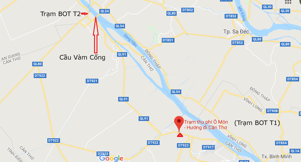 Dự án BOT QL91 và 91B về chung nhà và sinh ra trạm T2 - Ảnh 1. Dự án BOT QL91 và 91B về chung nhà và sinh ra trạm T2 - Ảnh 1.