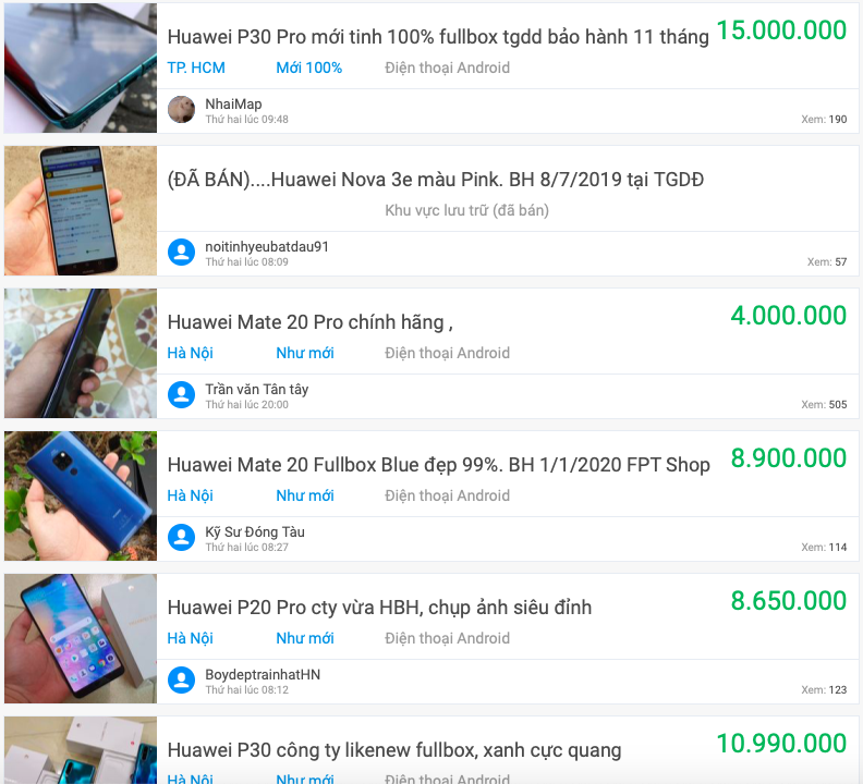 Điện thoại bị bán tháo, P30 Pro mua giá nghìn USD bán lại 100 USD, Huawei nói gì với khách hàng? - Ảnh 1. Điện thoại bị bán tháo, P30 Pro mua giá nghìn USD bán lại 100 USD, Huawei nói gì với khách hàng? - Ảnh 1.